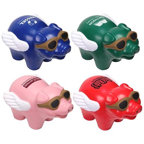 flying pig custom stress balls